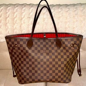 Louis Vuitton Neverfull MM Damier Ebene Tote